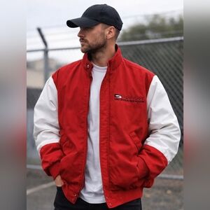 Vtg Sears Point Raceway Colorblock Jacket Motorsports Racing 90s